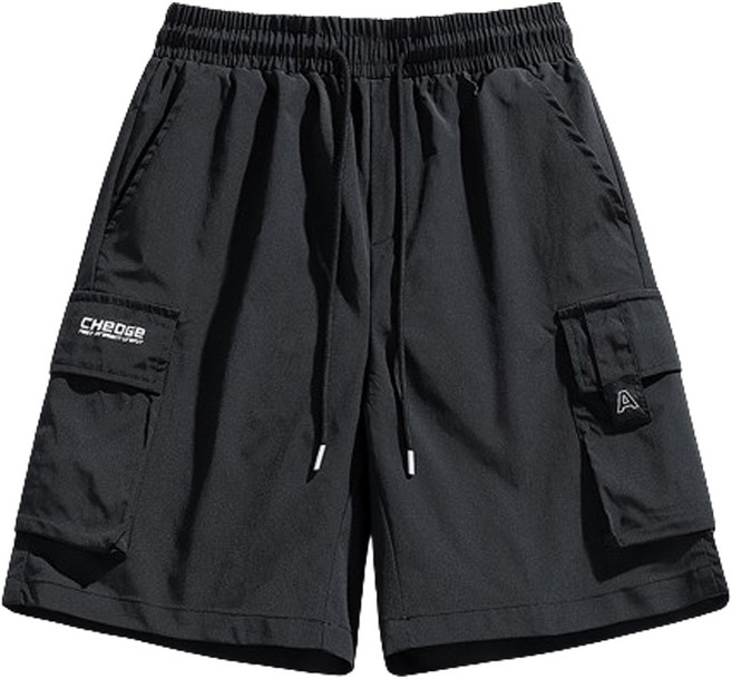 남성용 DM 밴딩 카고 포인트 하프 팬츠