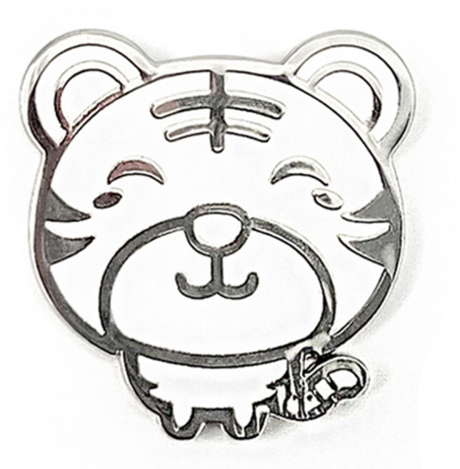 지봇골프 십이지신 캐릭터 골프 볼마커, 실버 인(호랑이), 1개