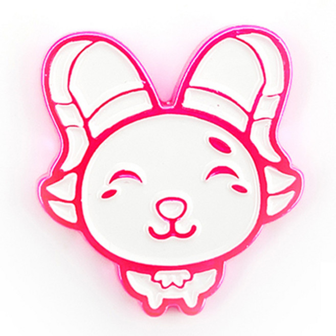 지봇골프 십이지신 캐릭터 골프 볼마커, 핑크 미(양), 1개