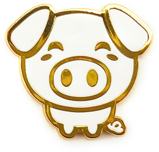 지봇골프 십이지신 캐릭터 골프 볼마커 해 돼지, 골드, 1개