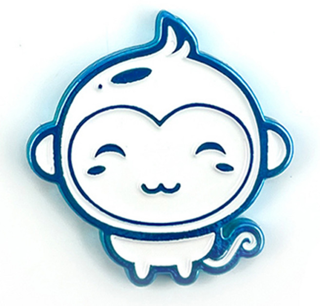 지봇골프 십이지신 캐릭터 골프 볼마커, 블루 신(원숭이), 1개