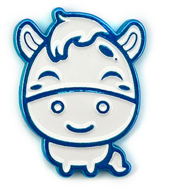 지봇골프 십이지신 캐릭터 골프 볼마커, 블루 오(말), 1개