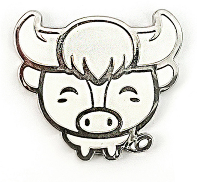 지봇골프 십이지신 캐릭터 골프 볼마커, 실버 축(소), 1개