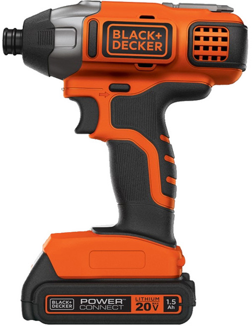 블랙앤데커 20V MAX 충전 임팩 드라이버 BDCIM18K1, 본품 + 배터리 1개, 1세트