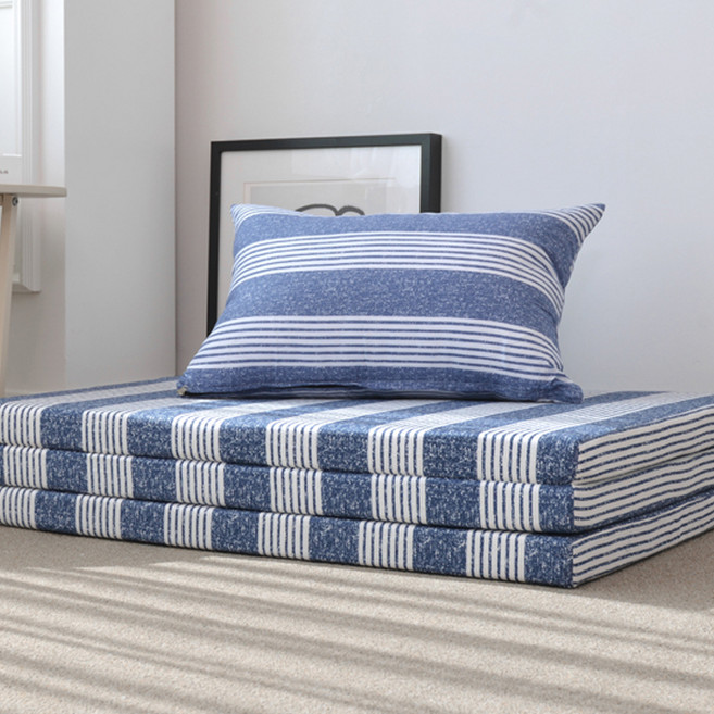 매직베드 3단 접이식 매트리스, 라인네이비, 5cm