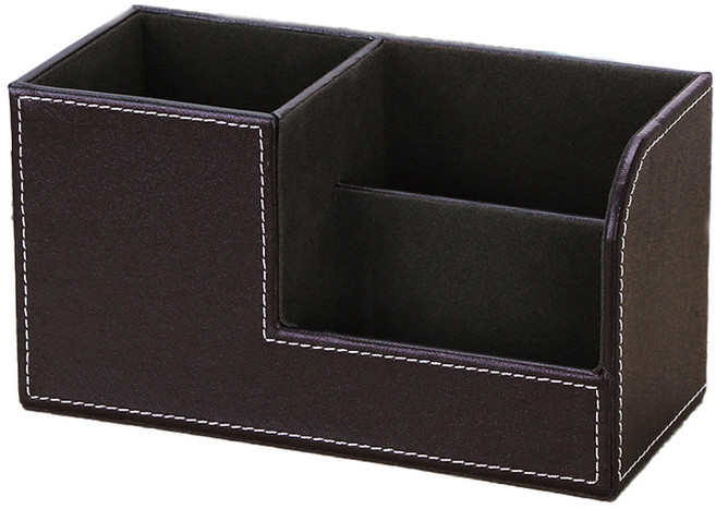 코히모 사무용 데스크 펜슬 펜홀더 정리함 4W191, 1개, 브라운