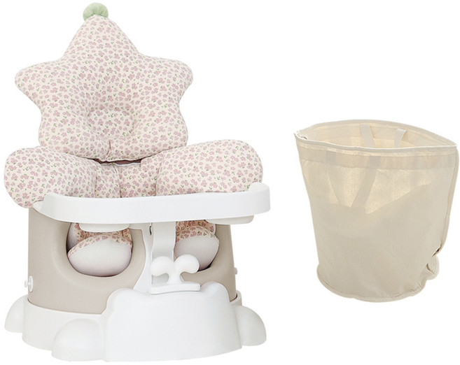 젤리맘 무나부스터체어 스텔라 6종 세트, 애쉬크림(의자), 핑크(스텔라), 1세트