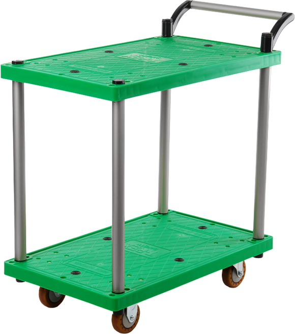 티렉스캐스터 2단 공룡카트 GREEN 회전형 2p + 고정형 2p, 1개