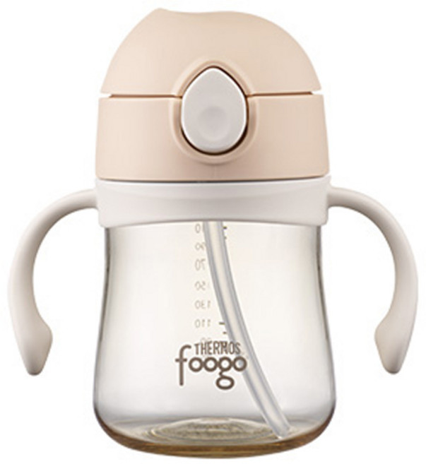 푸고 프리미엄 뉴트럴 시리즈 유아용 PPSU 빨대컵, 280ml, 1개, 뉴트럴베이지