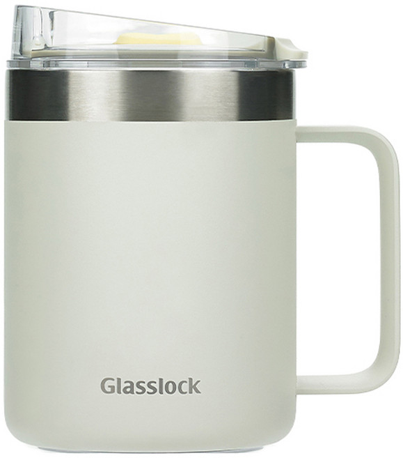 글라스락 플레인 이지 그립 텀블러, 베이지, 400ml, 1개