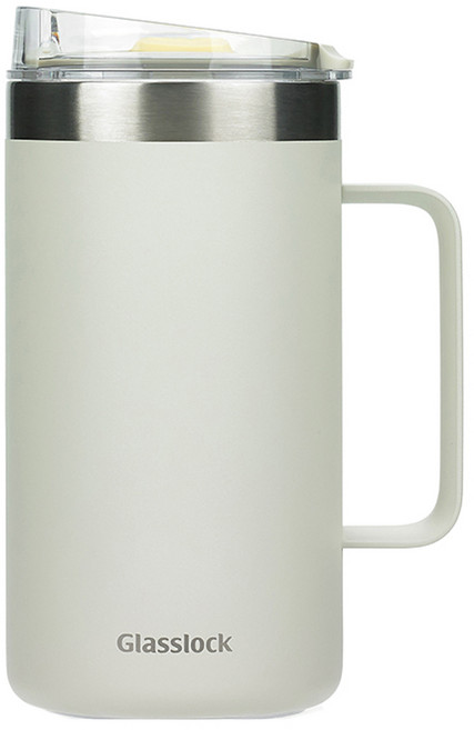 글라스락 플레인 이지 그립 텀블러, 베이지, 650ml, 1개
