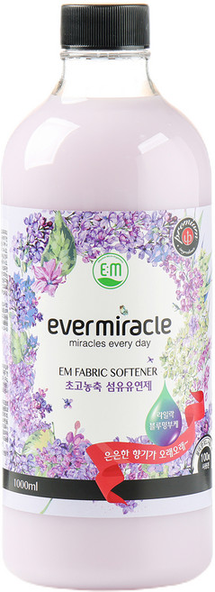 에버미라클 EM 초고농축 섬유유연제 라일락 블루밍부케 본품, 1개, 1L