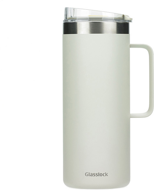 글라스락 플레인 이지 그립 텀블러, 베이지, 900ml, 1개