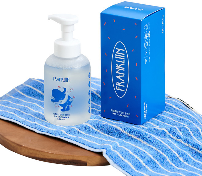 FRANKLIIN 거품형 엉덩이 클렌저, 무향, 500ml, 1개