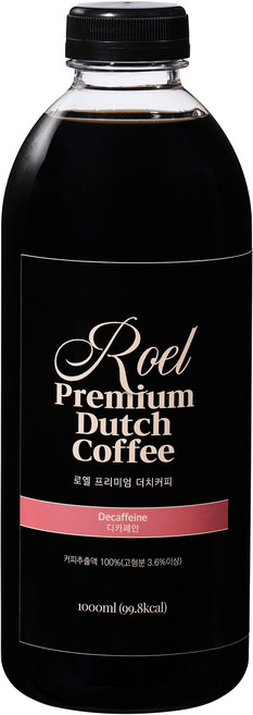 로엘 더치커피 콜드브루 원액 디카페인, 1L, 1개입, 1개