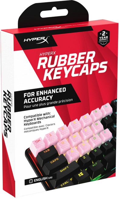 HP 하이퍼엑스 Rubber 키캡, 핑크, 519U0AA#ABA, 제조사축