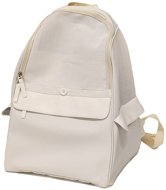 펫케어 반려동물 스위트 폴딩 세모 백팩, 아이보리, 1개