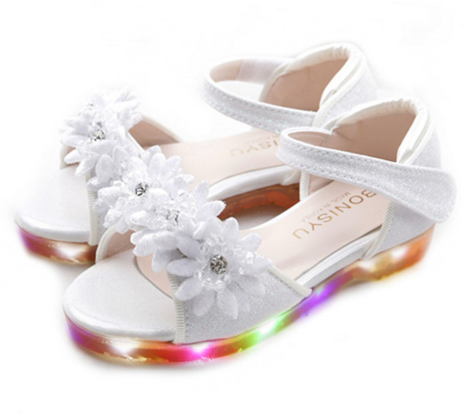 여아용 풋풋 아로하 LED 구두샌들