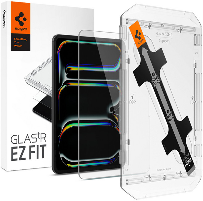 슈피겐 강화유리 글라스tR 이지핏 액정보호필름 세트, 투명, 1세트