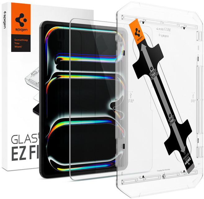 슈피겐 강화유리 글라스tR 이지핏 액정보호필름 세트, 투명, 1세트