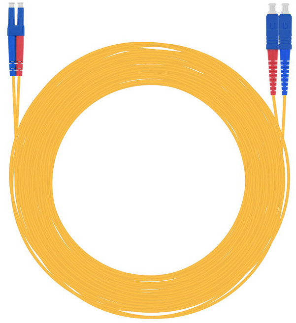 넥스트유 싱글모드 LC-SC 광 점퍼코드 패치코드 NEXT-LS220SM, 옐로우, 1개, 20m