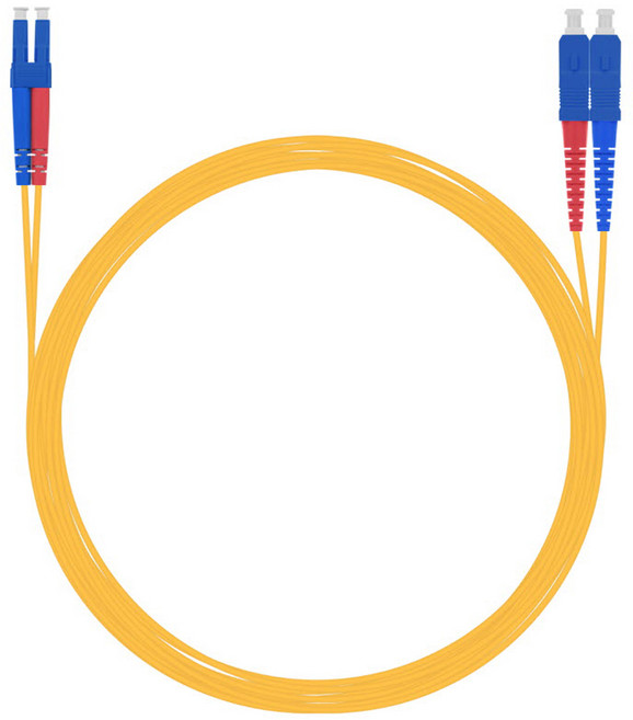 넥스트유 싱글모드 LC-SC 광 점퍼코드 패치코드 NEXT-LS203SM, 옐로우, 1개, 3m