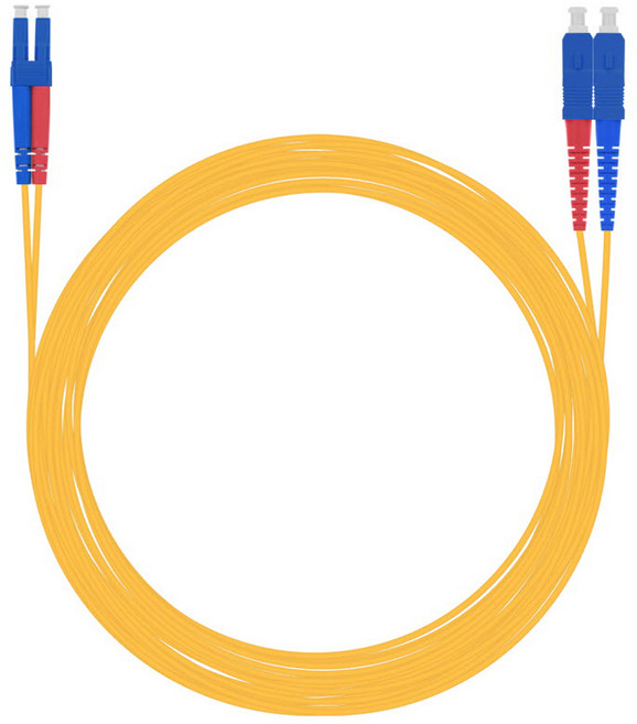 넥스트유 싱글모드 LC-SC 광 점퍼코드 패치코드 NEXT-LS205SM, 옐로우, 1개, 5m