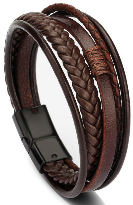 라이프퀄업 패션 가죽팔찌