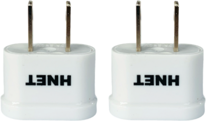 HNET 돼지코 110V 변환어댑터 해외용 플러그 미국 일본, 2개