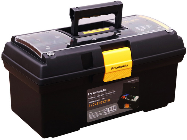 프로메이드 국산 공구함 특4호 블랙 J-4021, 1개