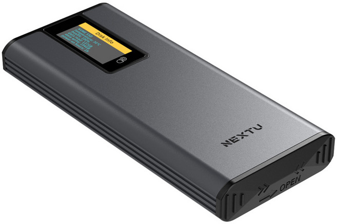 넥스트유 디스플레이 탑재 NVMe NGFF겸용 M.2 외장 SSD케이스, NEXTU-M2351G2-COMBO, 1개