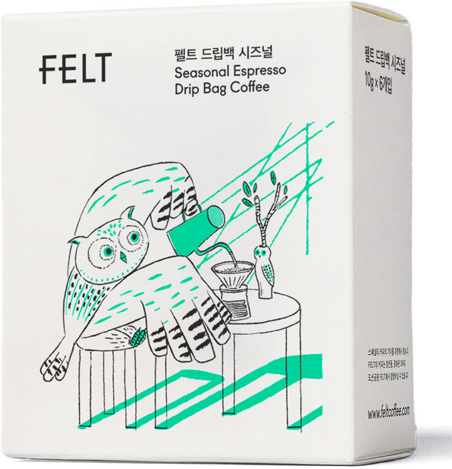 펠트 드립백 시즈널, 10g, 6개입, 1개