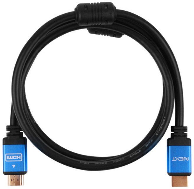 넥스트유 고급형 HDMI 모니터 케이블 NEXT-14015HD4K 블랙, 1개, 1.5m