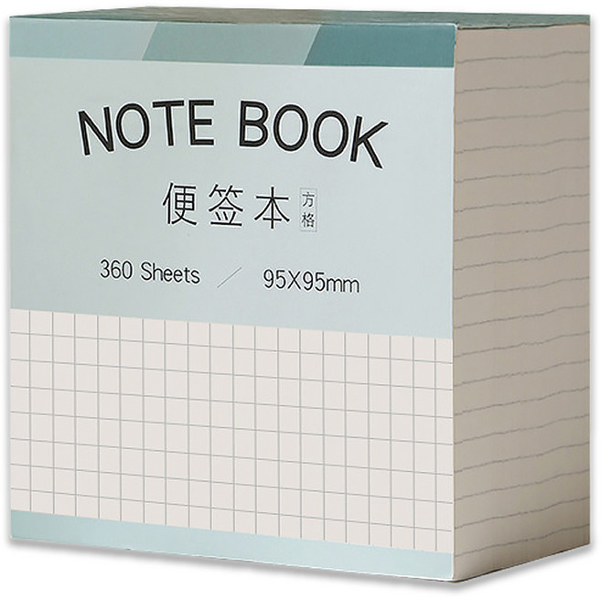 코히모 메모 패드 노트 메모지, 모눈양식, 360매, 1개