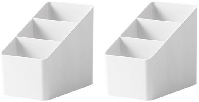 윈프라이스 사선 멀티 수납 정리함 소형, 화이트, 2개