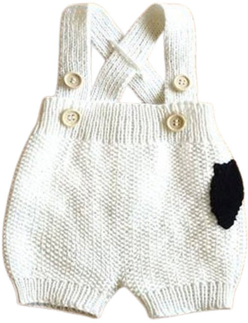 Mellow 임신 출산 기념 선물 및 답례품 니팅가이드, 신생아 송아지 롬퍼, 1개