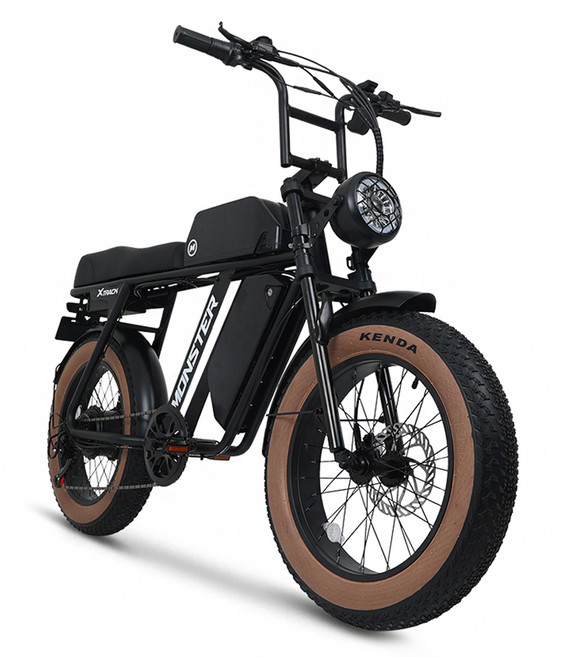 에이유테크 엑스트랙 몬스터 팻 타이어 전기자전거 500W 48V 15Ah 고객직접설치, 스틸, 블랙무광