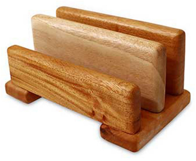 부엌다옴 마호가니 원목도마 도마거치대 2구, 혼합색상, 1개