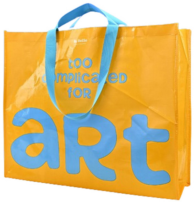 마켓감성 디자인 타포린백, 옐로우, 3개