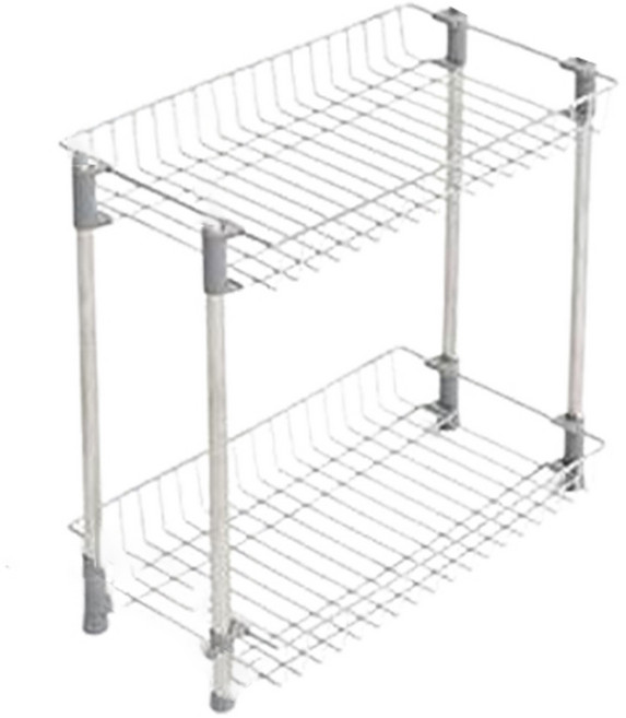 스텐팩토리 스테인리스 다용도 욕실 사각 선반 2단, 1개