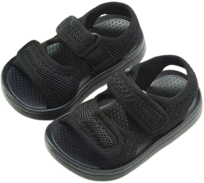 Mel&Sue 兒童氣墊網眼輕量魔鬼氈涼鞋