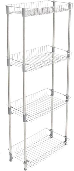 스텐팩토리 스테인리스 다용도 욕실 사각 선반 4단, 1개