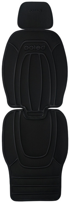 폴레드 3Dx 카시트 프로텍터 플러스, 블랙, 1세트