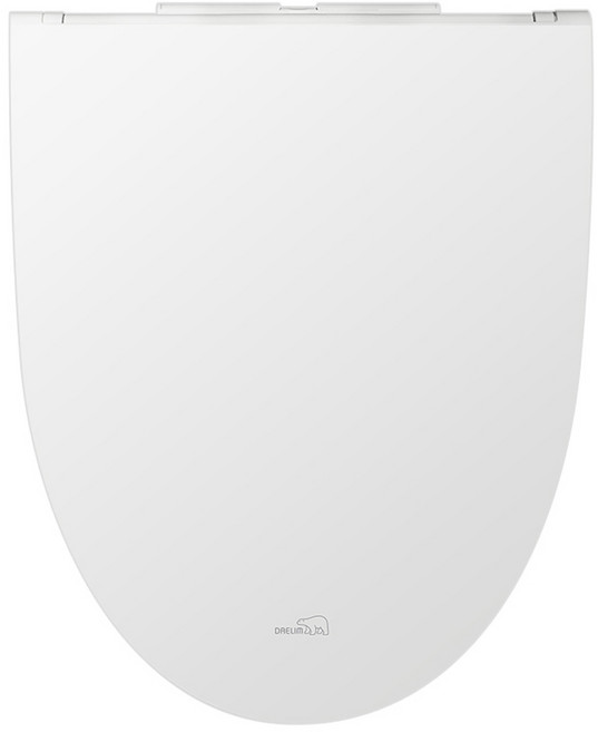 대림바스 스마트 초슬림 무소음 하드 변기커버 디형, 화이트, 1개