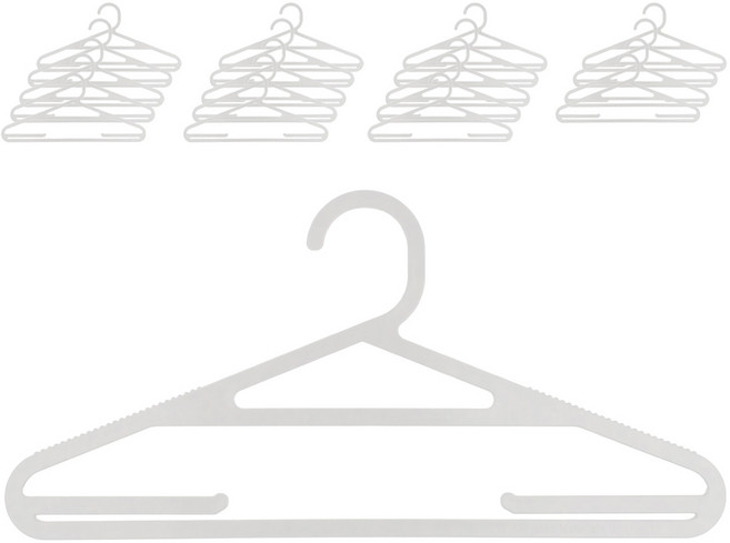 슈가랩 사탕수수 옷걸이, 화이트, 20개