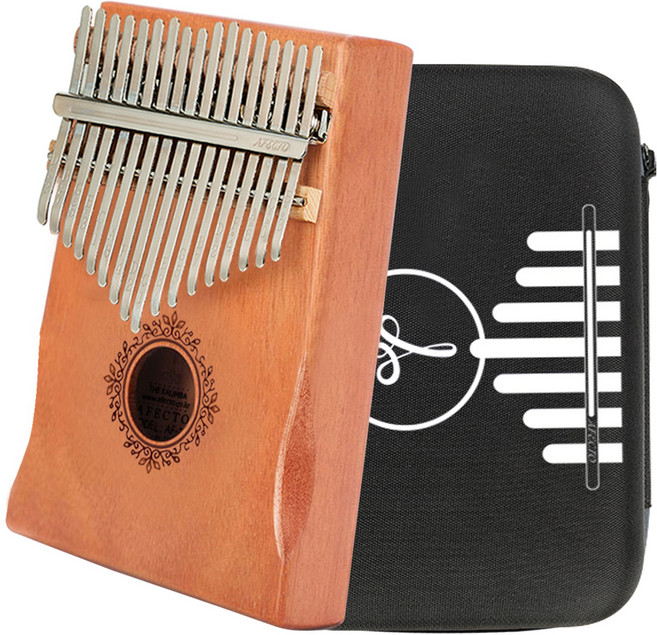 아펙토 17음계 어쿠스틱 칼림바 리프+하드케이스, 1개