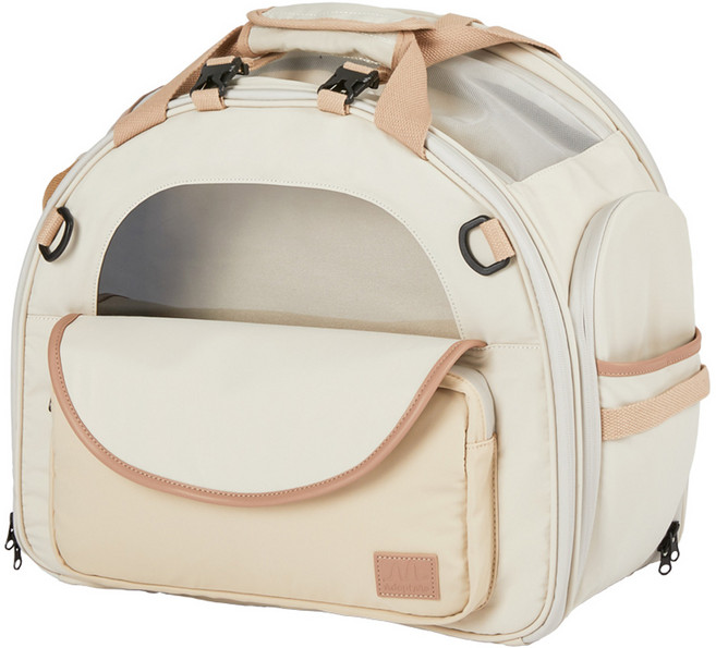 어답트미 반려동물 쉽고 이동 백팩 + 이너쿠션 + 벨트 세트, 베이지, 1세트