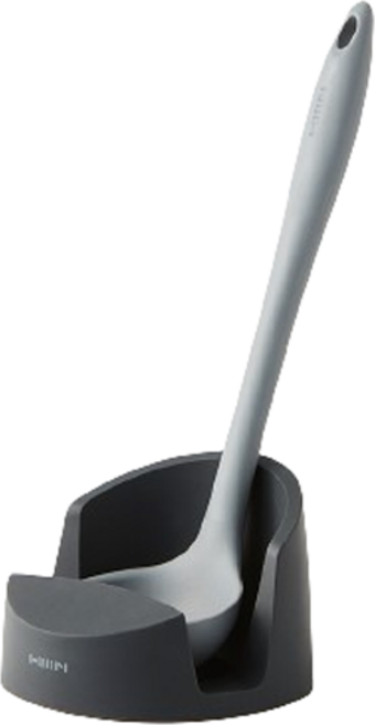 한샘 스테이 실리콘 국자 + 받침대 세트, 그레이, 1세트