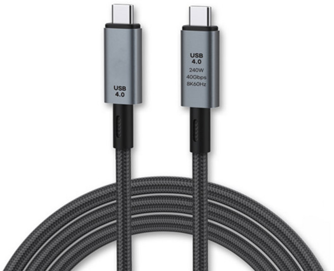 MYBESTFRIEND USB 4.0 C型 公-C型 公 240W 40Gbps 傳輸線 Thunderbolt 3 / 4 相容 MBF-U40-05, 1個, 混色, 0.5m