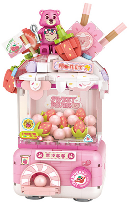 LOZ 미니 나노블럭 스윗뽑기 시리즈, 05 스노우베리뽑기, 1개